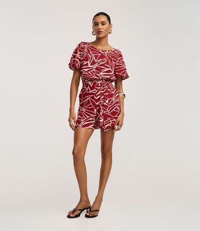 Enterito en Airflow con Lazo y Estampa Abstracta 2