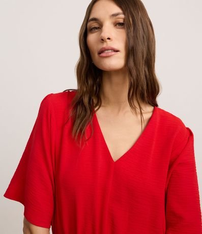 Vestido Evasê Midi en Airflow con Lastex en la Cintura 4