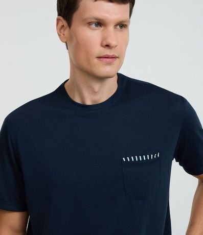 Pijama Corto en Algodón y Viscosa con Rayas 4