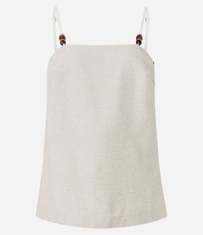 Blusa en Viscolino con Adorno en el Bretel Ajustable 3