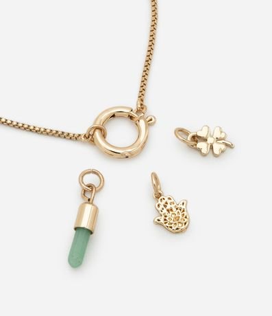 Pulsera Ajustable con Colgantes y Piedra Natural 3