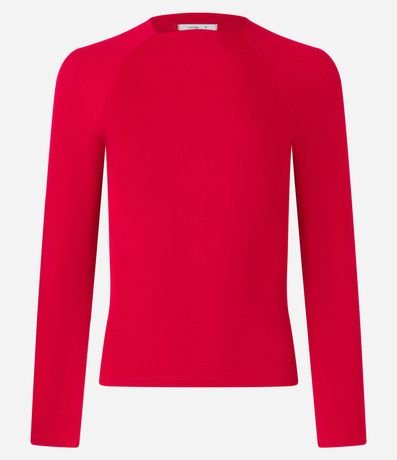 Blusa Básica en Viscosa con Cuello Alto y Sisa Raglán 5
