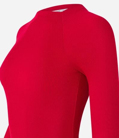 Blusa Básica en Viscosa con Cuello Alto y Sisa Raglán 6
