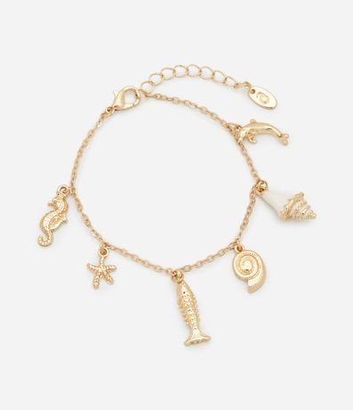 Pulsera en Metal con Colgantes Fondo del Mar 2