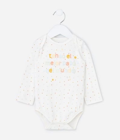 Body Infantil con Lettering Mejor Papá del Mundo - Talle RN a 18 meses
