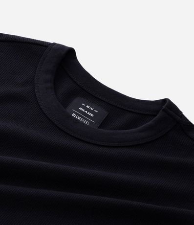 Remera Relaxed en Algodón con Textura de Mini Waffle 8
