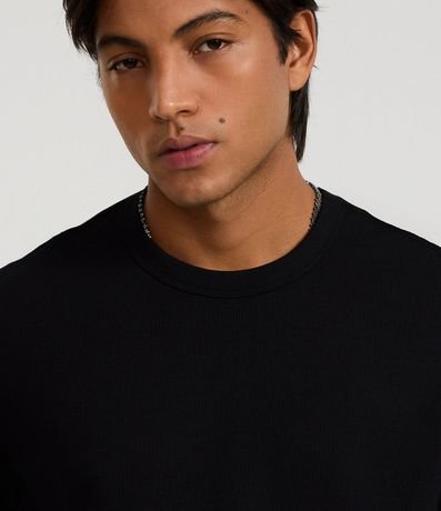 Remera Relaxed en Algodón con Textura de Mini Waffle 3