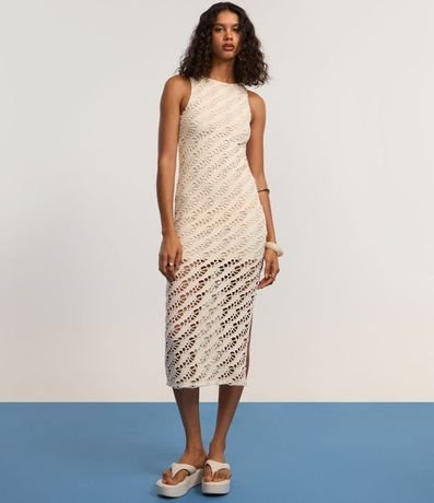 Vestido Midi Sin Manga con Textura 4