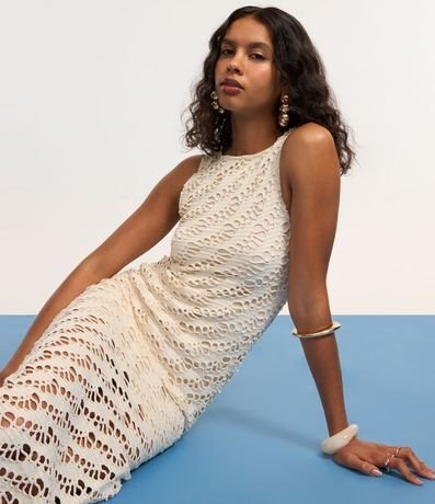 Vestido Midi Sin Manga con Textura 5