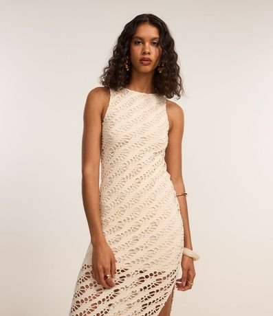 Vestido Midi Sin Manga con Textura 2