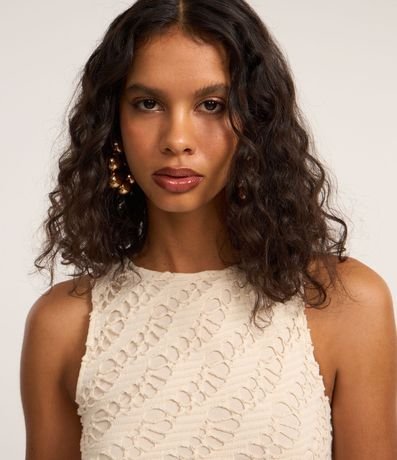 Vestido Midi Sin Manga con Textura 4