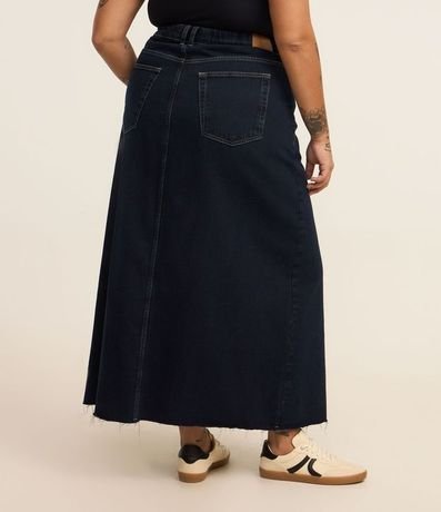 Pollera Midi en Jeans con Fenda Curve & Plus Size 3