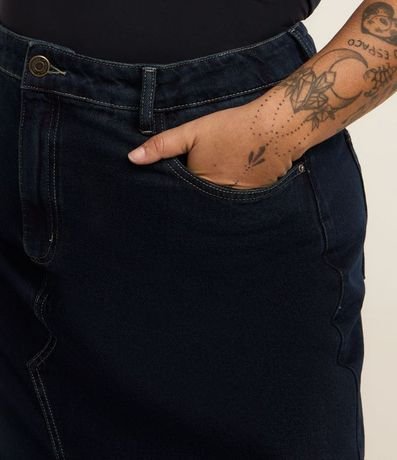 Pollera Midi en Jeans con Fenda Curve & Plus Size 4