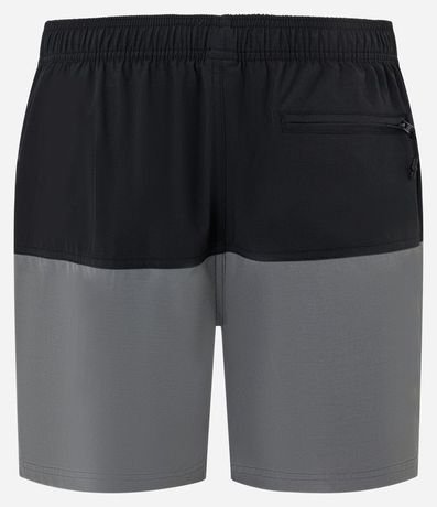 Bermuda en Microfibra con Bolsillo con cremallera y Estampa Bicolor 6