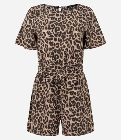 Enterito en Airflow con Lazo y Estampa Leopardo 5