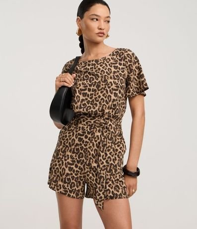 Enterito en Airflow con Lazo y Estampa Leopardo 2