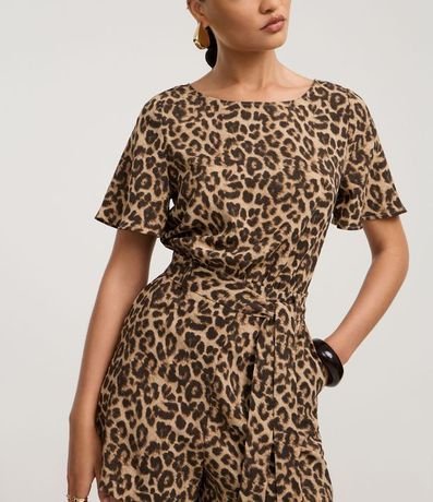 Enterito en Airflow con Lazo y Estampa Leopardo 4