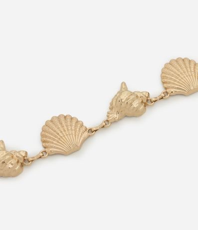 Cinturón Estrecho en Metal con Cadenas y Colgantes de Caracolas Boho Romántico 2