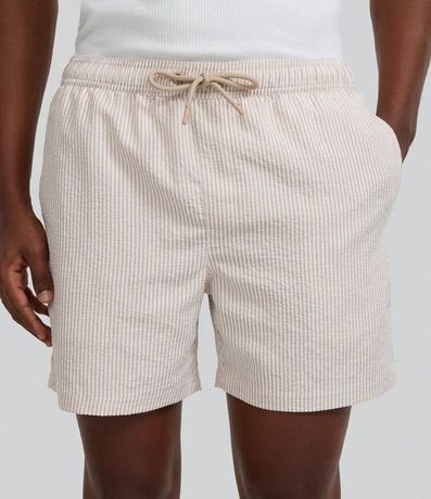 Bermuda de Baño Rayada en Microfibra con Textura Ana Ruga 2