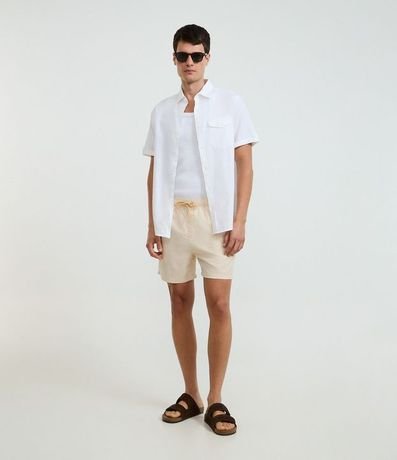 Bermuda de Baño Rayada en Microfibra con Textura Ana Ruga