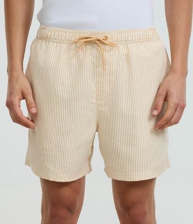 Bermuda de Baño Rayada en Microfibra con Textura Ana Ruga 2