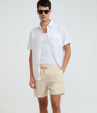 Bermuda de Baño Rayada en Microfibra con Textura Ana Ruga 3