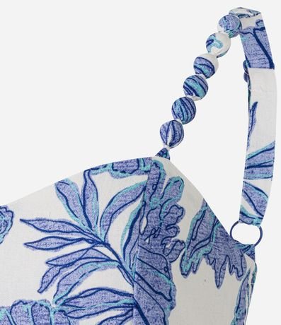 Vestido Recto Corto en Viscolino con Estampa Marina 9