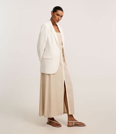 Pollera Evasê Midi en Viscolino con Bies Contrastante 5