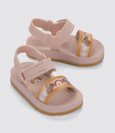 Sandalia Infantil en PVC con Estampa de Capivara Zaxy - Talle 19 a 26/27