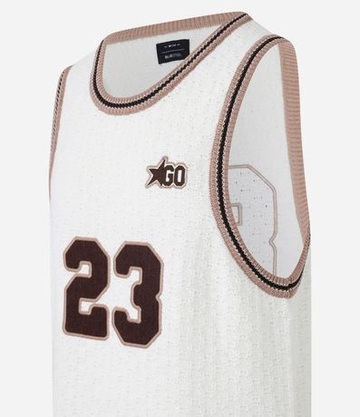 Musculosa Sportcore en Punto Número 23 con Bies Contrastante 8