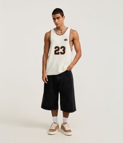 Musculosa Sportcore en Punto Número 23 con Bies Contrastante 2