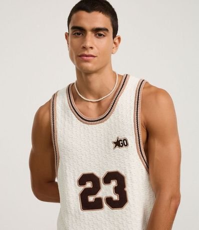 Musculosa Sportcore en Punto Número 23 con Bies Contrastante 6