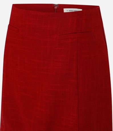 Pollera en Viscolino con Detalle de Bolsillo Falso en la Frente 6