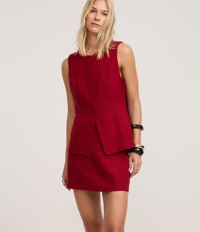 Pollera en Viscolino con Detalle de Bolsillo Falso en la Frente 2