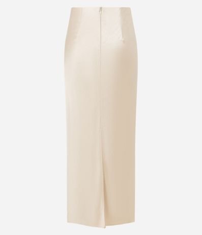 Pollera New Midi en Satén con Encaje 10