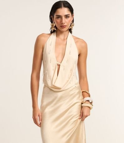 Pollera New Midi en Satén con Encaje 3