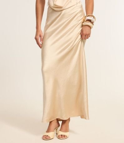 Pollera New Midi en Satén con Encaje 4