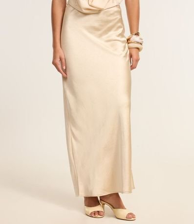 Pollera New Midi en Satén con Encaje 7