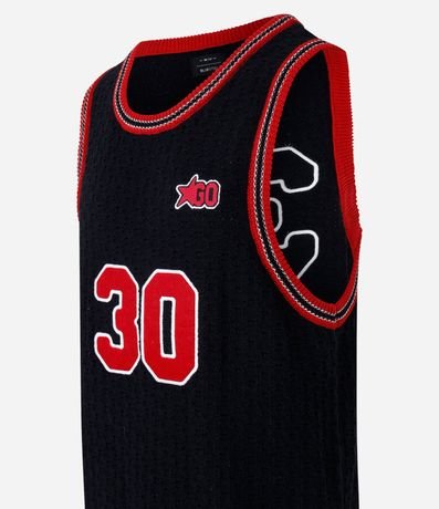 Musculosa Sportcore en Punto con Número 30 y Bies contrastante 8