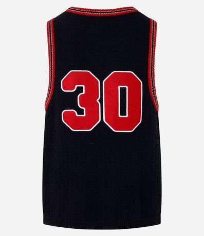 Musculosa Sportcore en Punto con Número 30 y Bies contrastante 9