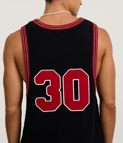 Musculosa Sportcore en Punto con Número 30 y Bies contrastante 6