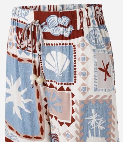 Short Cintura Alta en Viscosa con Estampa Tropical 6