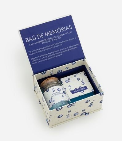 Baúl de Memorias ojo Turco con Bloc de Notas y Potecito