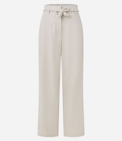 Pantalón Pantalona en Viscolino con Cinturón Cuerda 6