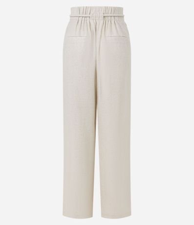 Pantalón Pantalona en Viscolino con Cinturón Cuerda 9
