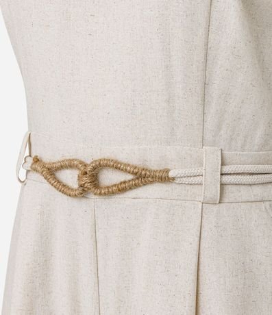 Enterito en Viscolino con Cinturón Cuerda y Pliegues 6