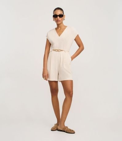 Enterito en Viscolino con Cinturón Cuerda y Pliegues 2