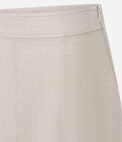 Pollera Recta Midi en Viscolino con Costura Aparente en el Recorte 6