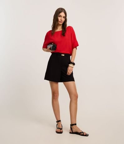 Blusa en Chiffon con Escote Canoa 2