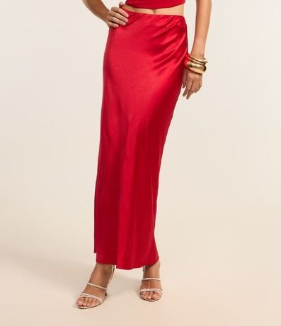 Pollera New Midi en Satén con Encaje 3